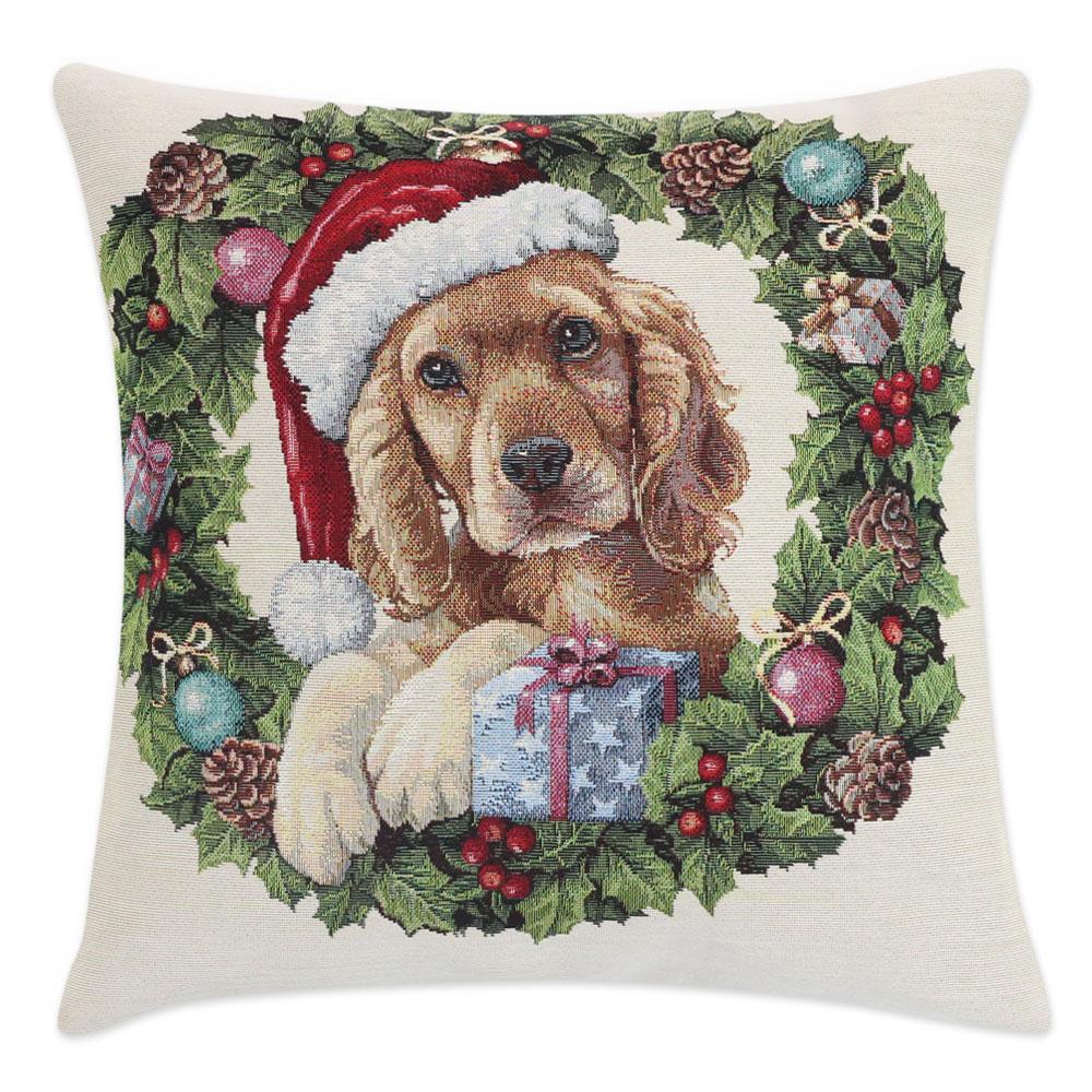 Puppy Dog Embroidered Cushion