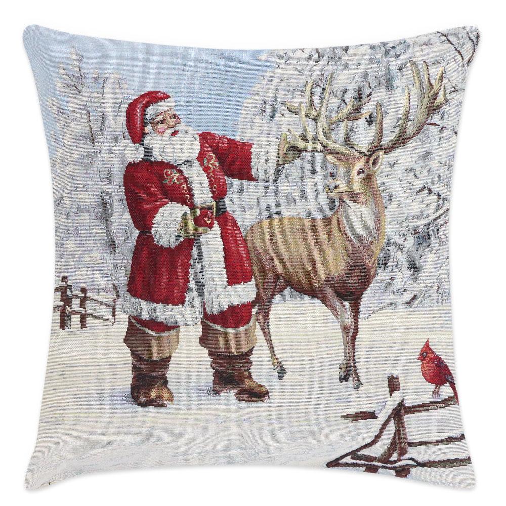 Reindeer Embroidered Cushion