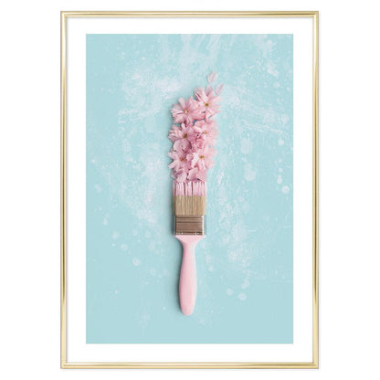 Poster Brush Flowers