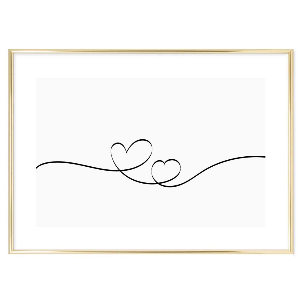 Personalized Poster Hearts