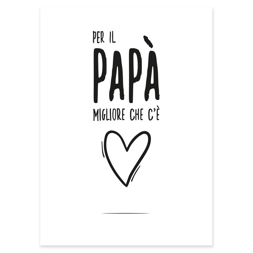 Poster Personalizzato Il Papà migliore che c'è