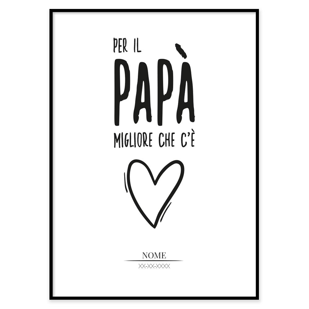 Poster Personalizzato Il Papà migliore che c'è