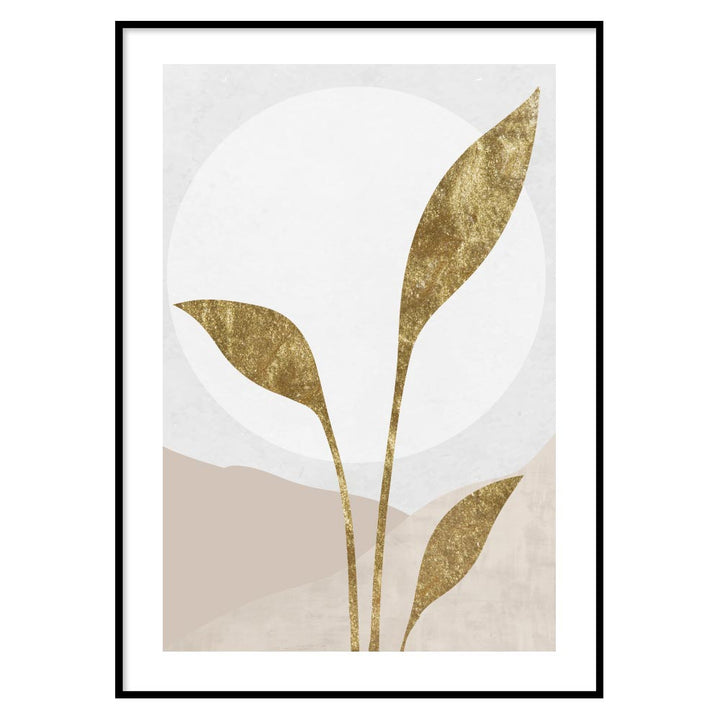 Poster Gold leaves