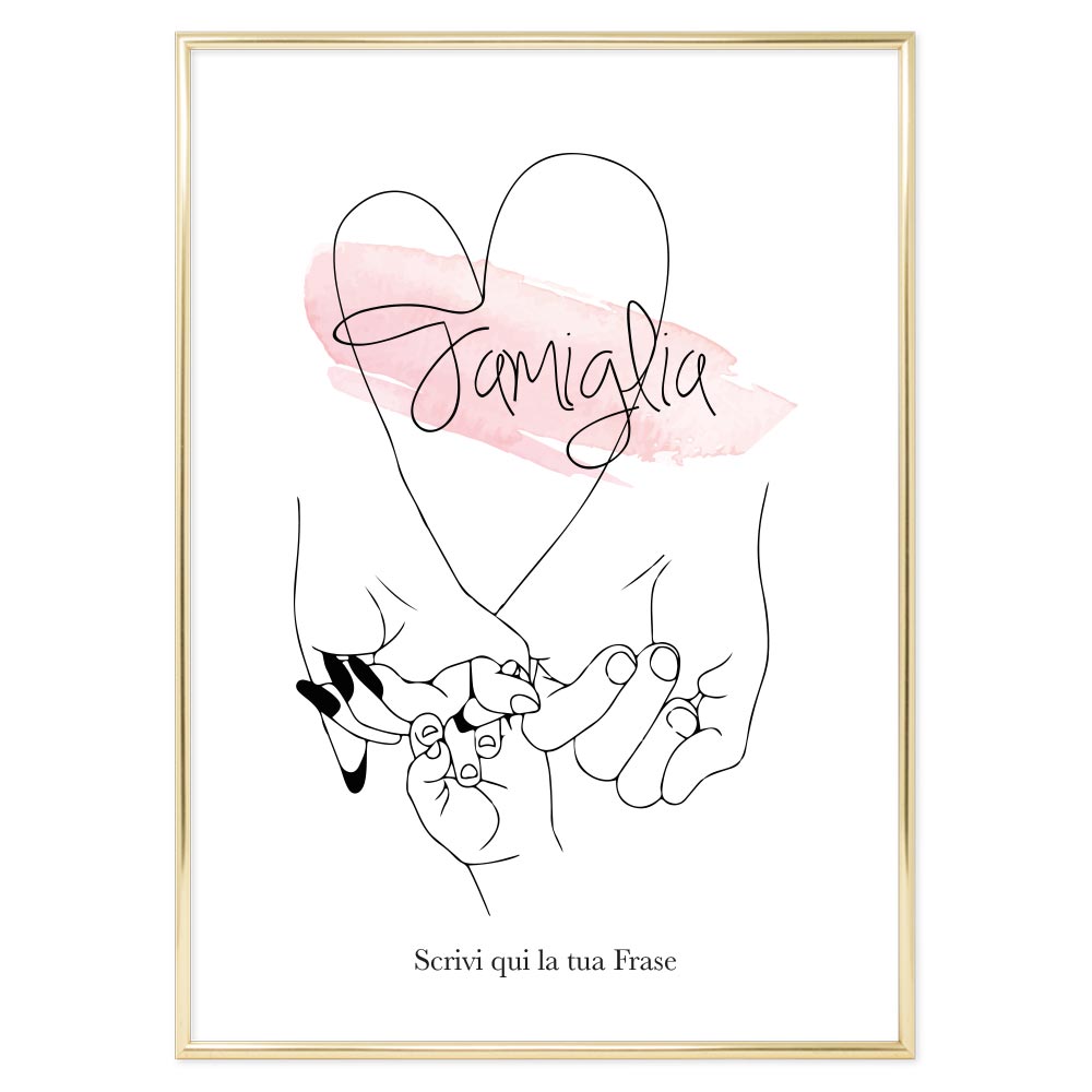 Personalized Poster Family holding hands