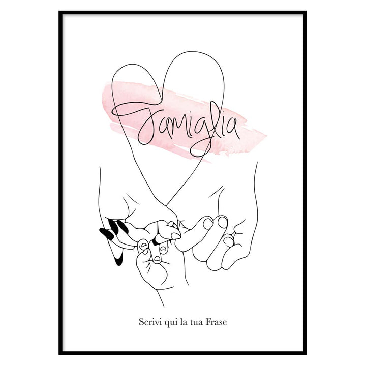 Personalized Poster Family holding hands