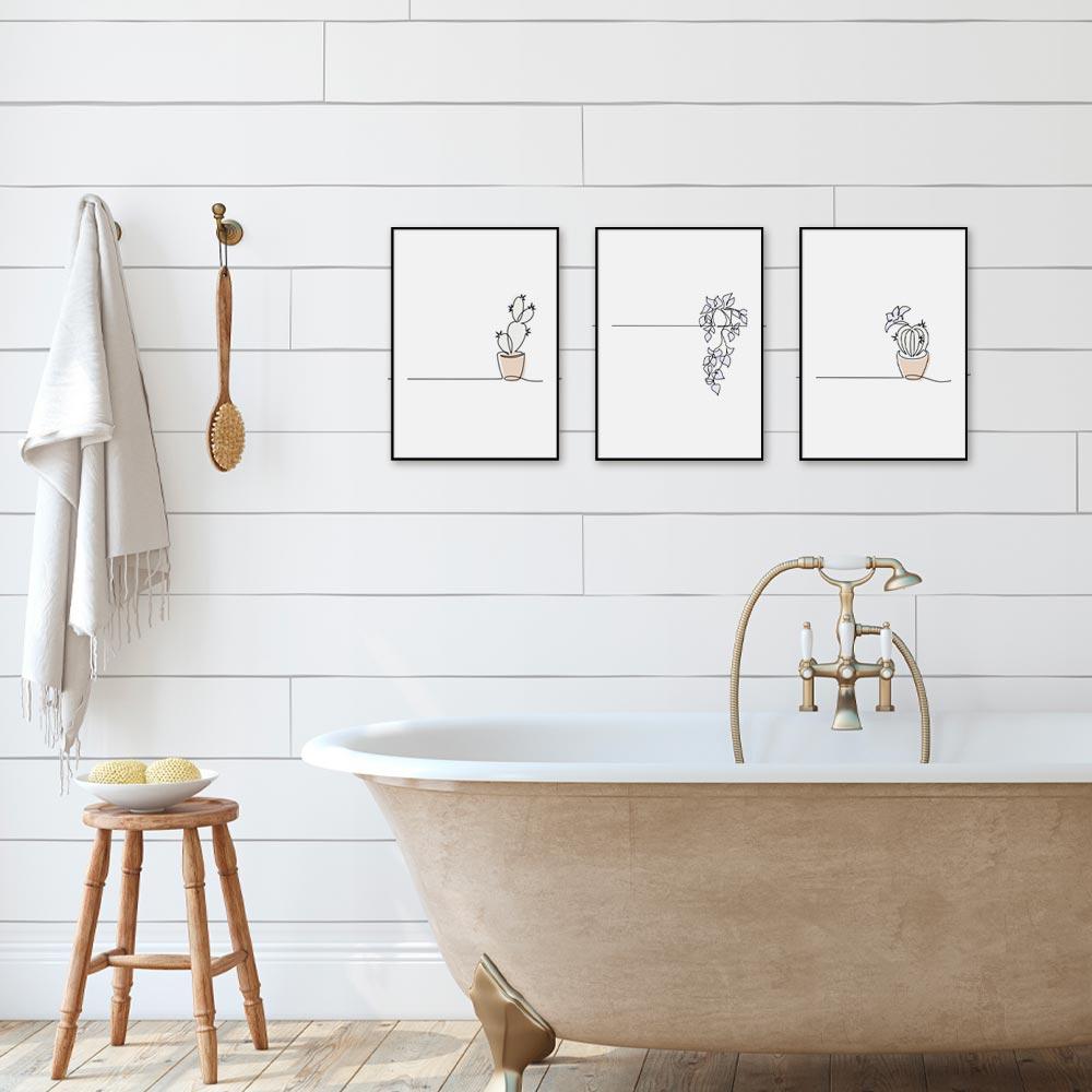 Poster Bagno Foglie