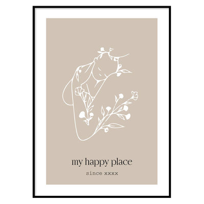 Poster Personalizzato My happy place
