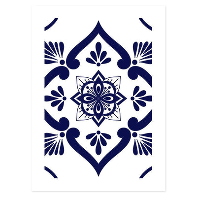 Poster Bagno Ceramic Blue and White