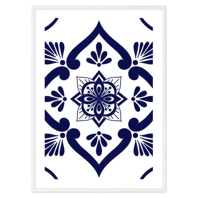 Poster Bagno Ceramic Blue and White