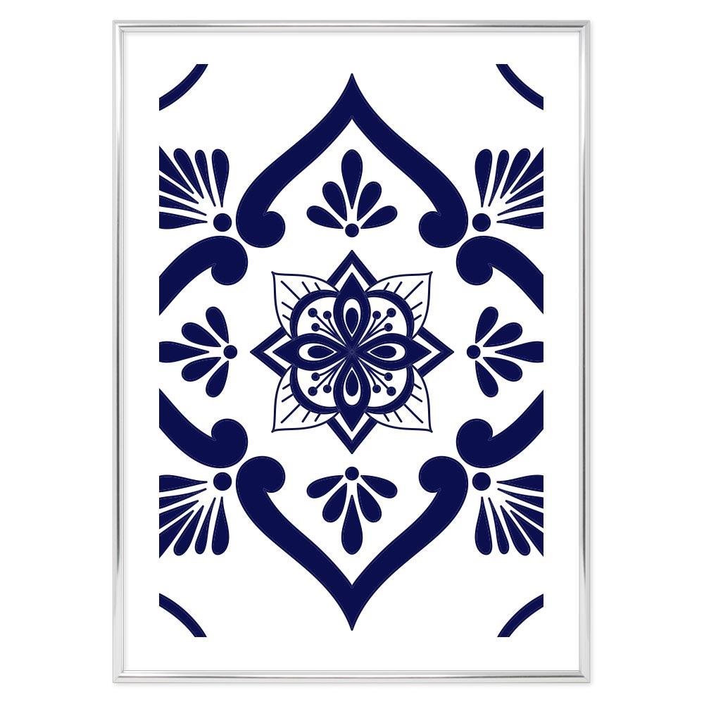 Poster Bagno Ceramic Blue and White