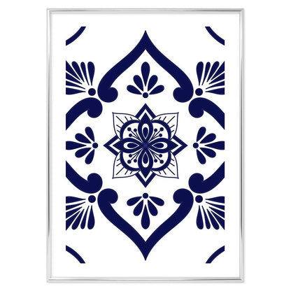 Poster Bagno Ceramic Blue and White