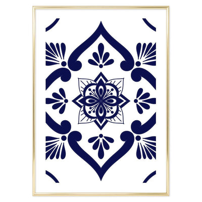 Poster Bagno Ceramic Blue and White