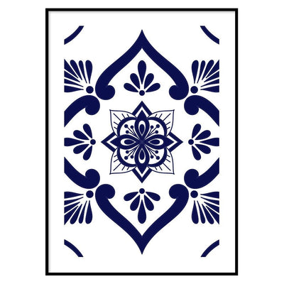 Poster Bagno Ceramic Blue and White