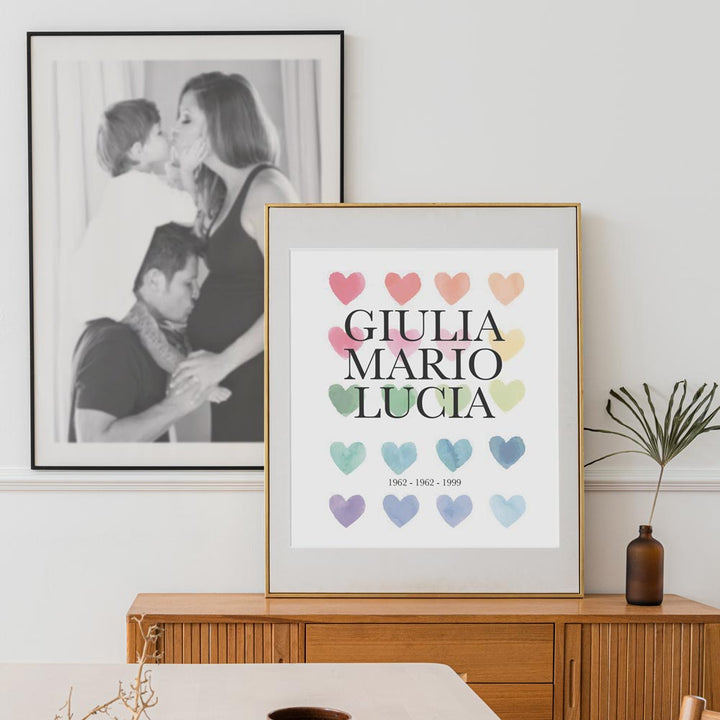 Personalized Poster little hearts