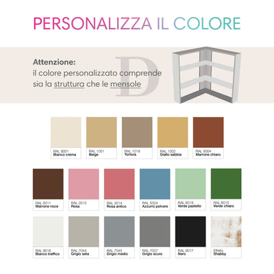 Angolare alzatina 2 ripiani