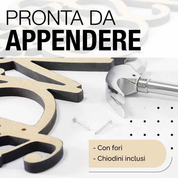 Scritta in Legno Wash your Hands