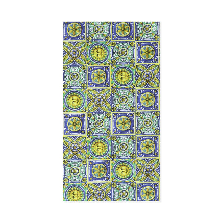 Blue Vietri style non-slip kitchen rug