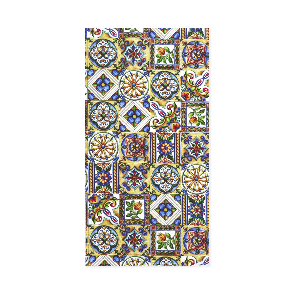 Vietri style non-slip kitchen rug