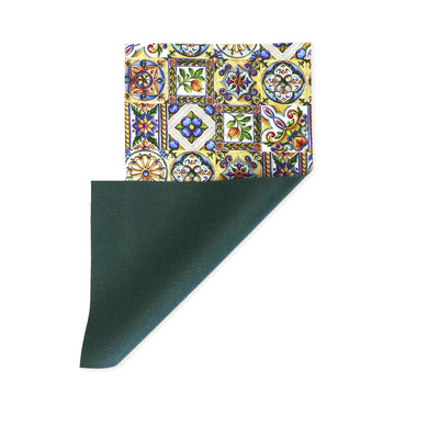 Vietri style non-slip kitchen rug