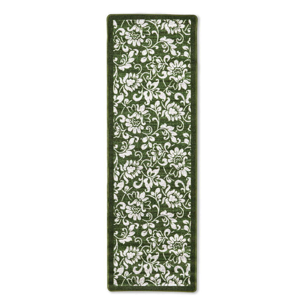 Tappeto da Cucina Antiscivolo floreale verde