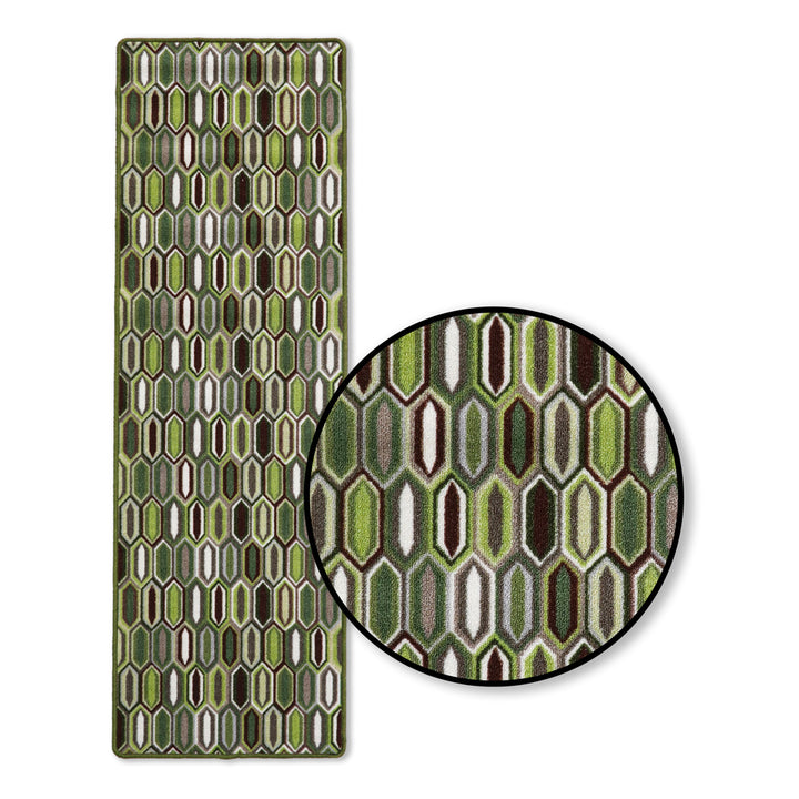 Geometric non-slip kitchen mat