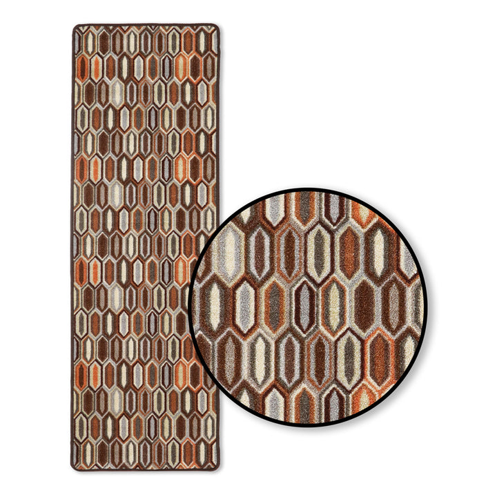 Geometric non-slip kitchen mat