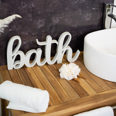 Targa in Legno Bagno Bath