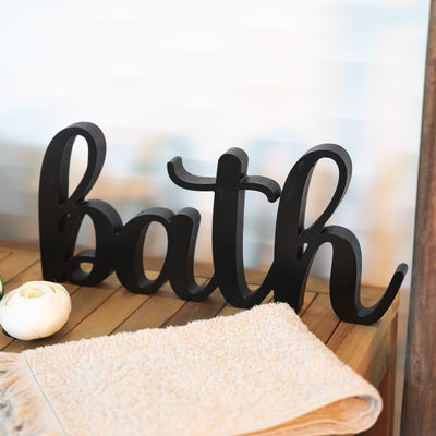 Targa in Legno Bagno Bath