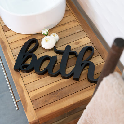 Targa in Legno Bagno Bath