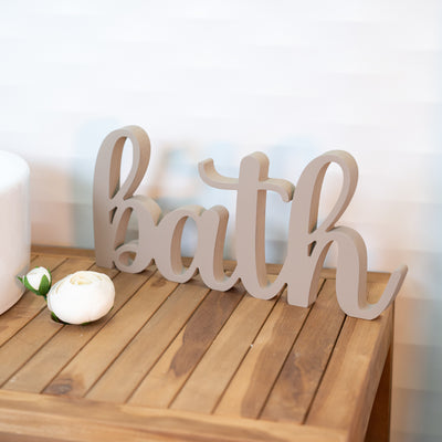 Targa in Legno Bagno Bath