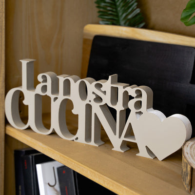 Targa in Legno La Nostra Cucina