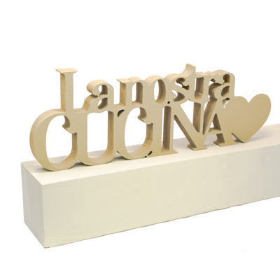 Targa in Legno La Nostra Cucina