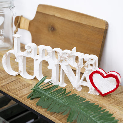 Targa in Legno La Nostra Cucina