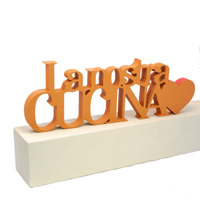 Targa in Legno La Nostra Cucina