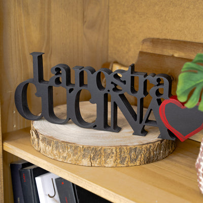 Targa in Legno La Nostra Cucina