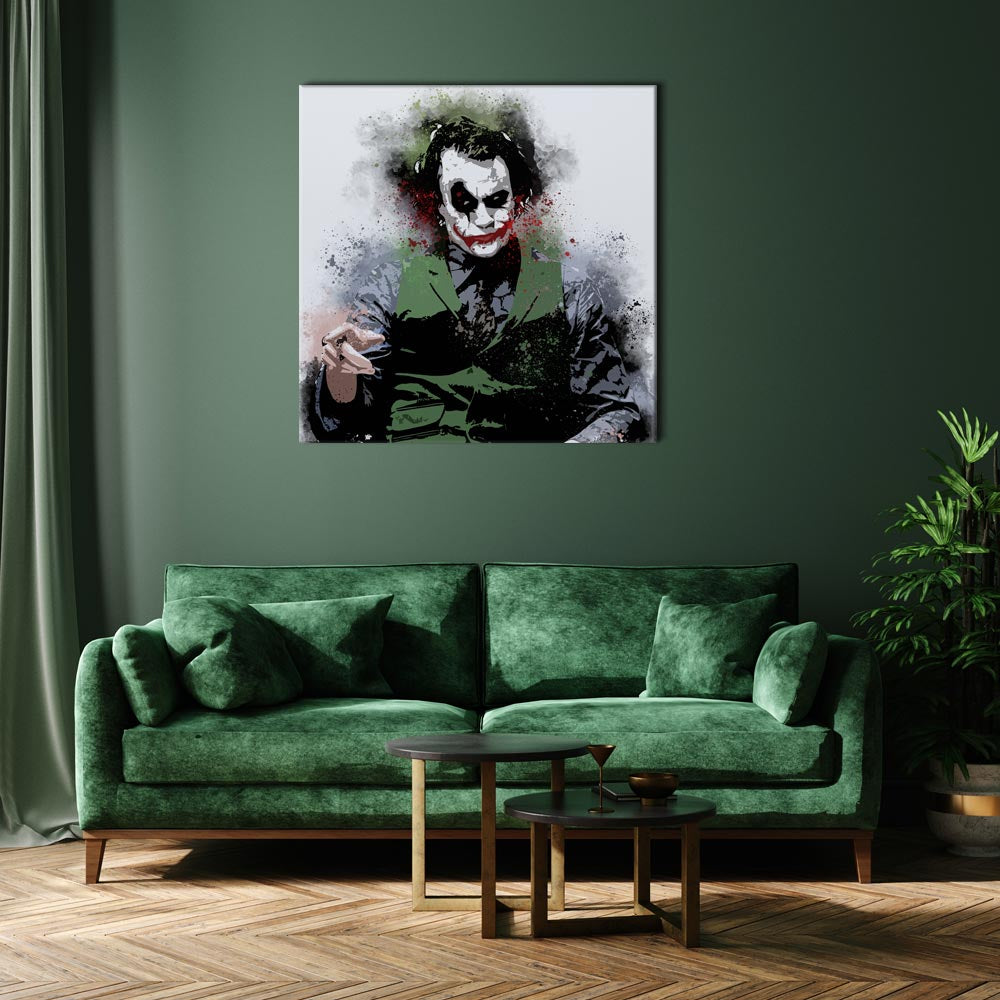 Artedinoi - Quadro moderno fumetto Joker Pop Art Red Style stampa su tela  bellissima XXL : : Casa e cucina