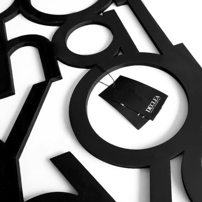 scritta in legno do what you love - decorazione per l'ingresso o salotto #colore_nero