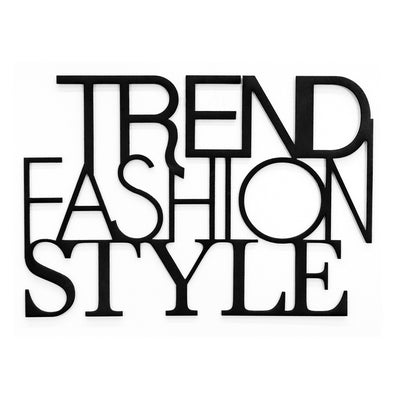 scritta in legno trend fashion style - decorazione per l'ingresso o salotto 