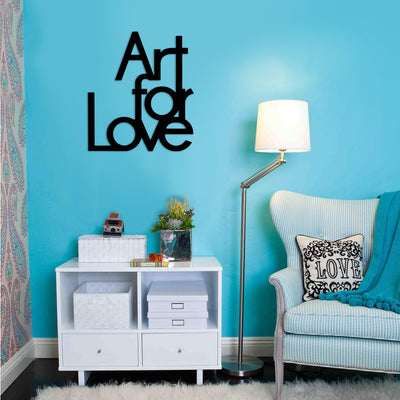 scritta in legno art for love - decorazione per la casa o negozi 