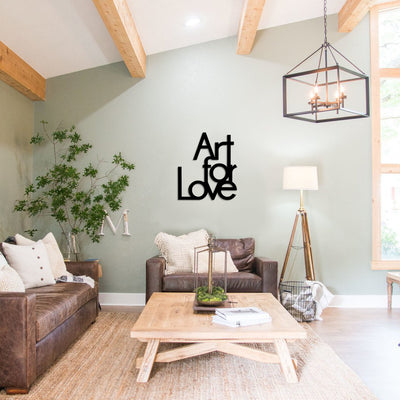 scritta in legno art for love - decorazione per la casa o negozi 