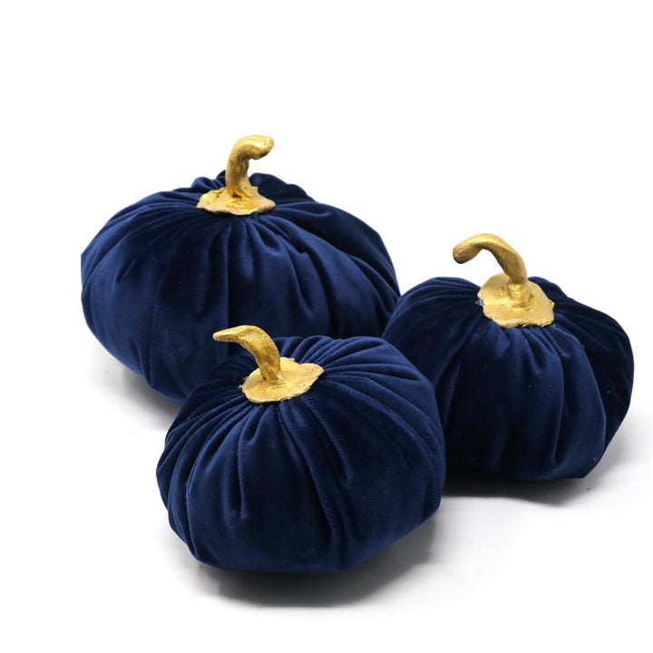 Decorative velvet pumpkin