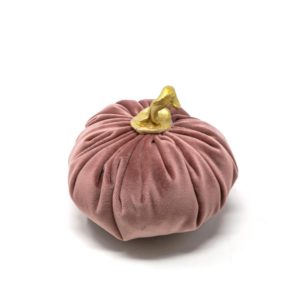 Decorative velvet pumpkin