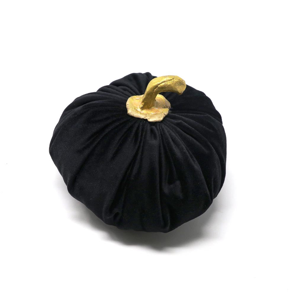 Decorative velvet pumpkin