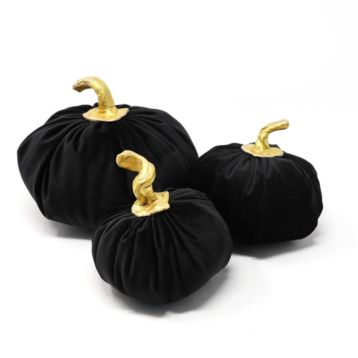 Decorative velvet pumpkin