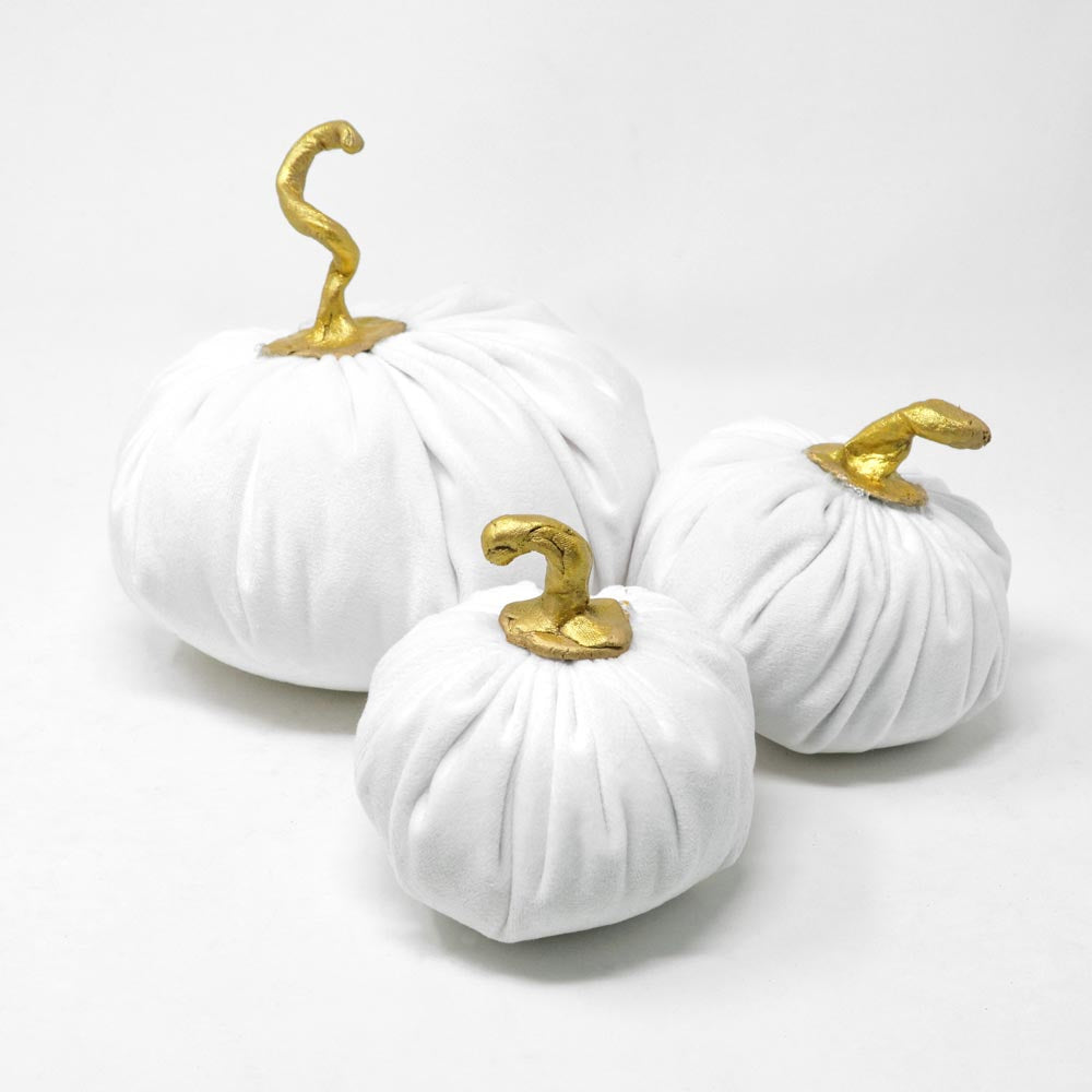 Decorative velvet pumpkin