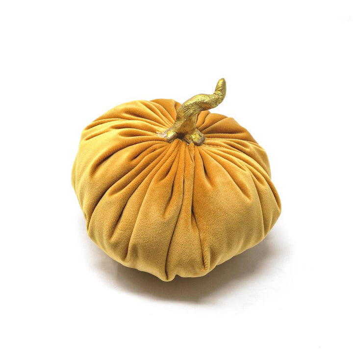 Decorative velvet pumpkin