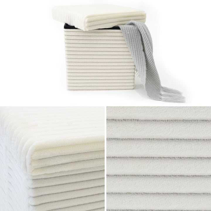 Pouf Contenitore Bianco (5891670376597)