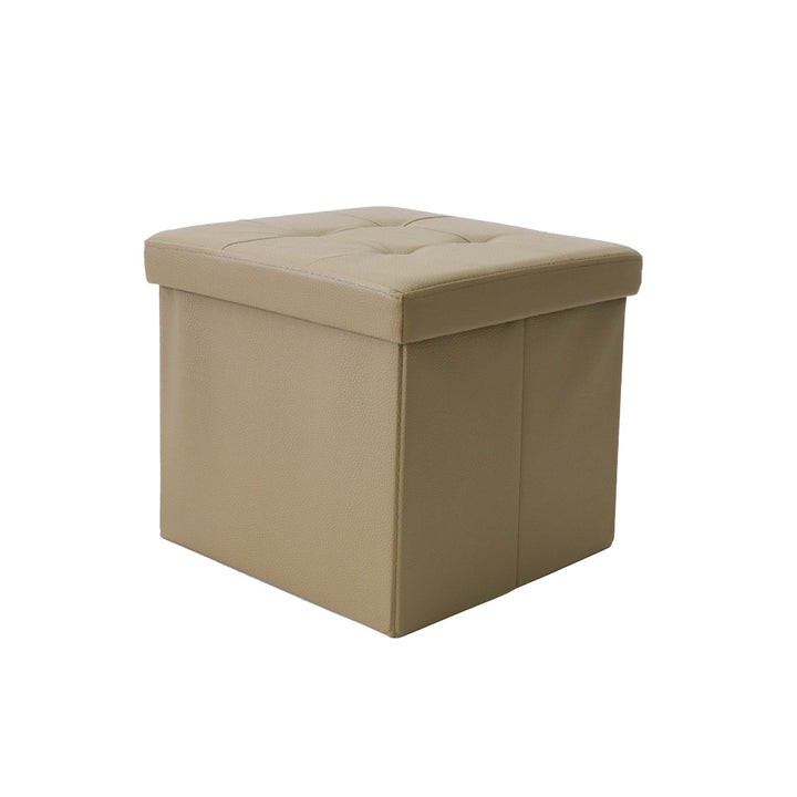 Pouf Contenitore Ecopelle Tortora