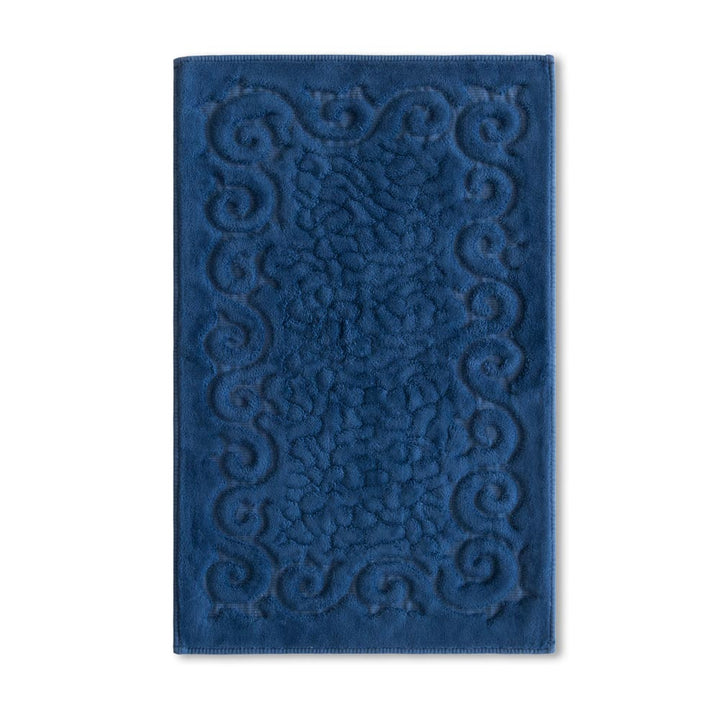 Tappeto da Bagno in Cotone Inciso Blu (5891632824469)