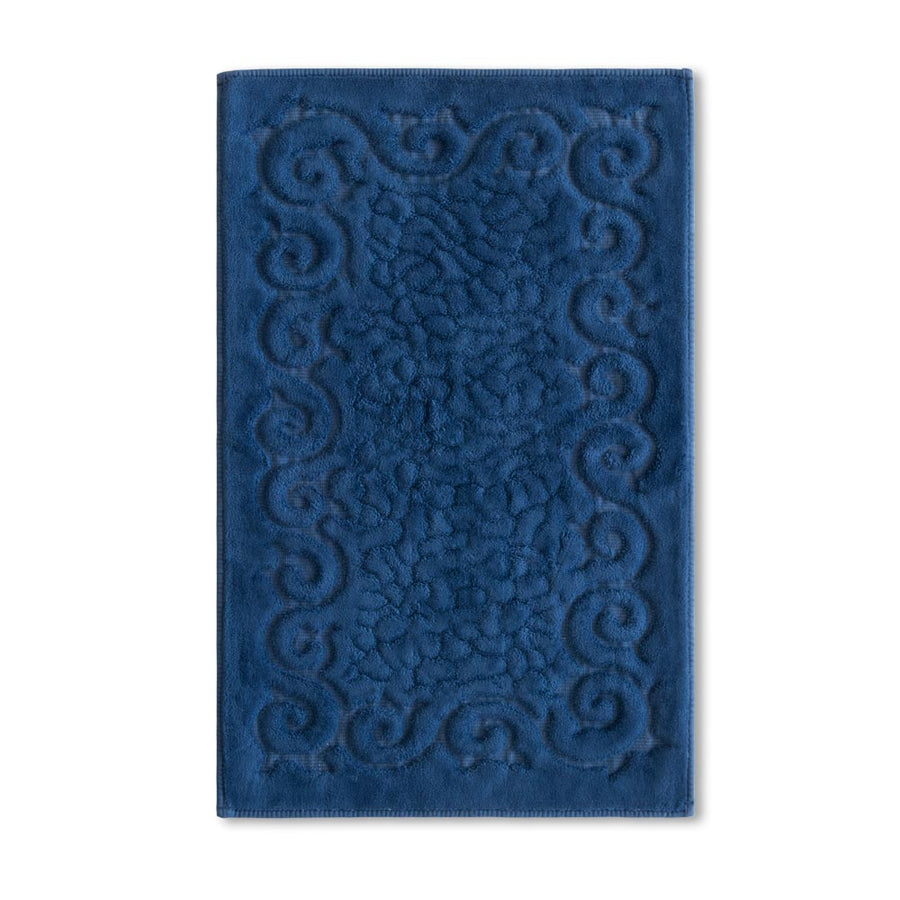 Tappeto da Bagno in Cotone Inciso Blu (5891632824469)